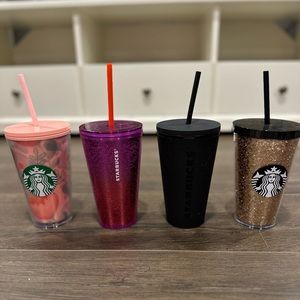 Lot of 4 Starbucks 16oz tumblers